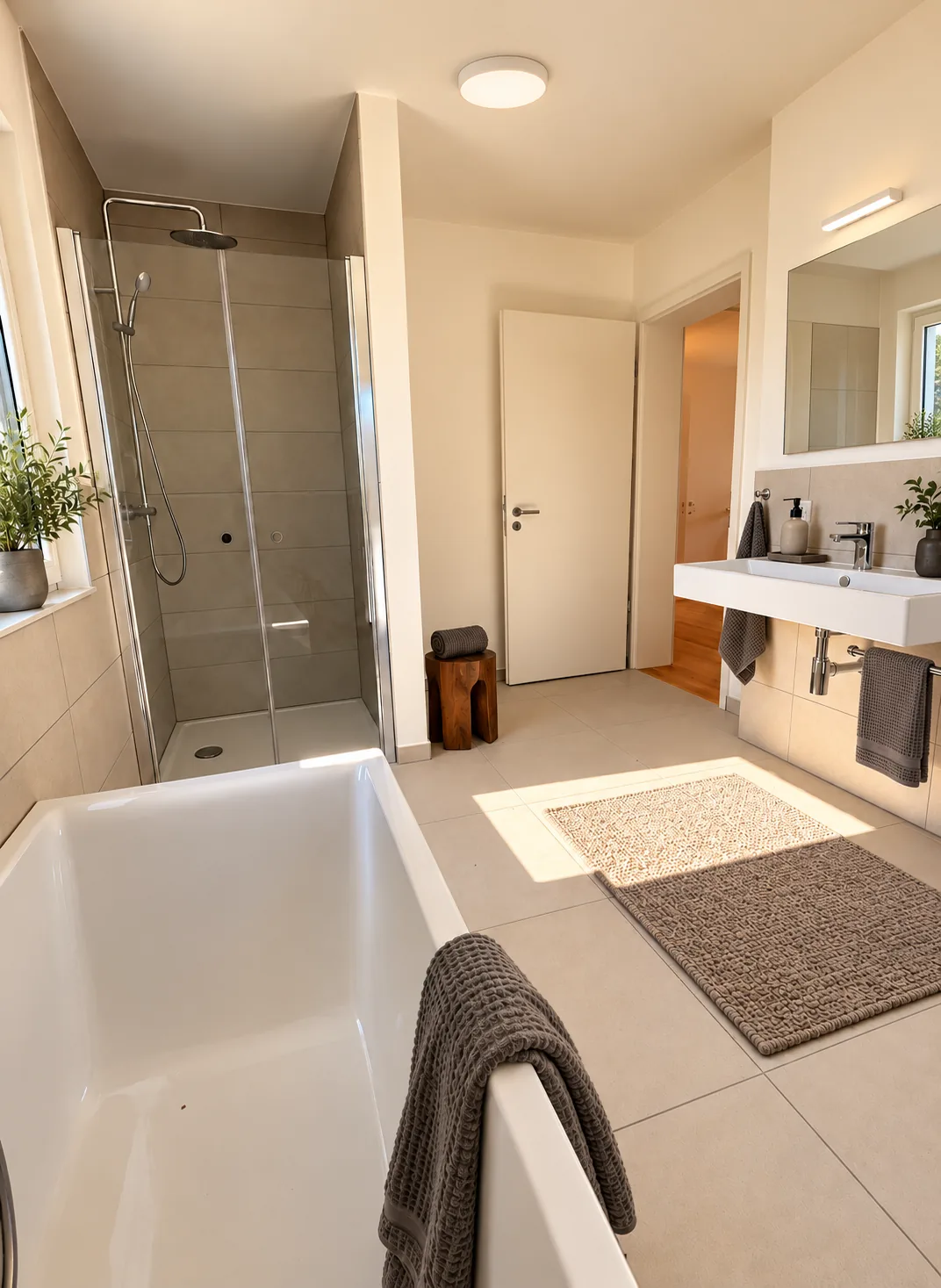 Haus Nr. 10 – Badezimmer, Einrichtungsbeispiel, KI-modifiziert