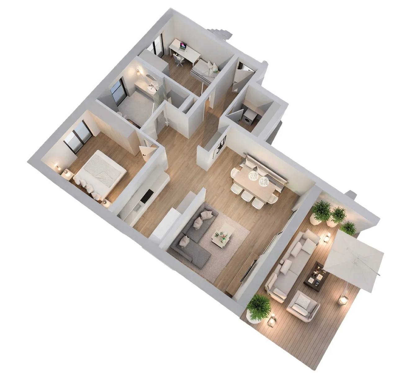 Komfort-Wohnung, Visualisierung 3