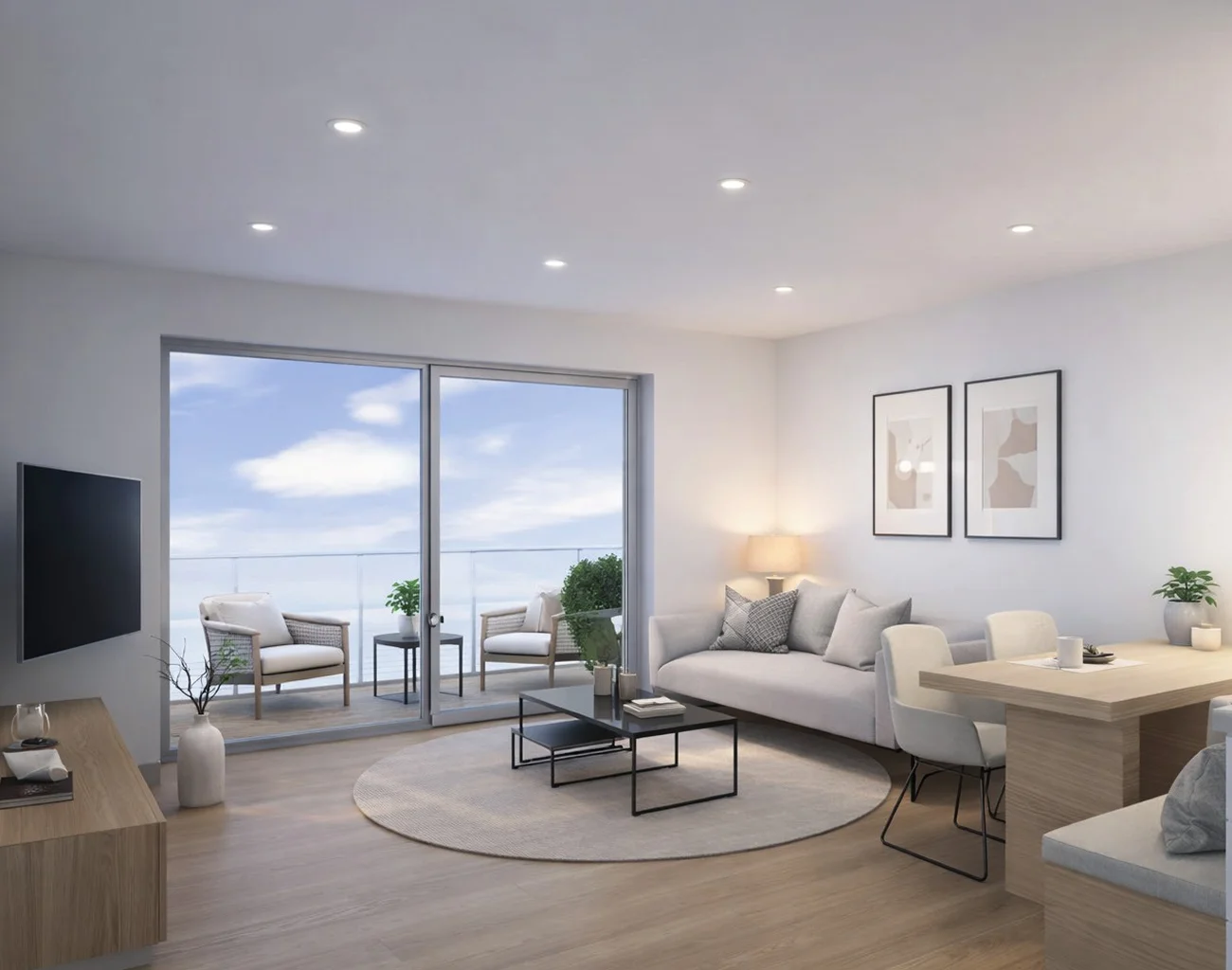 Premium-2-Zimmer-Wohnung im Baugebiet Seeblick, Visualisierung