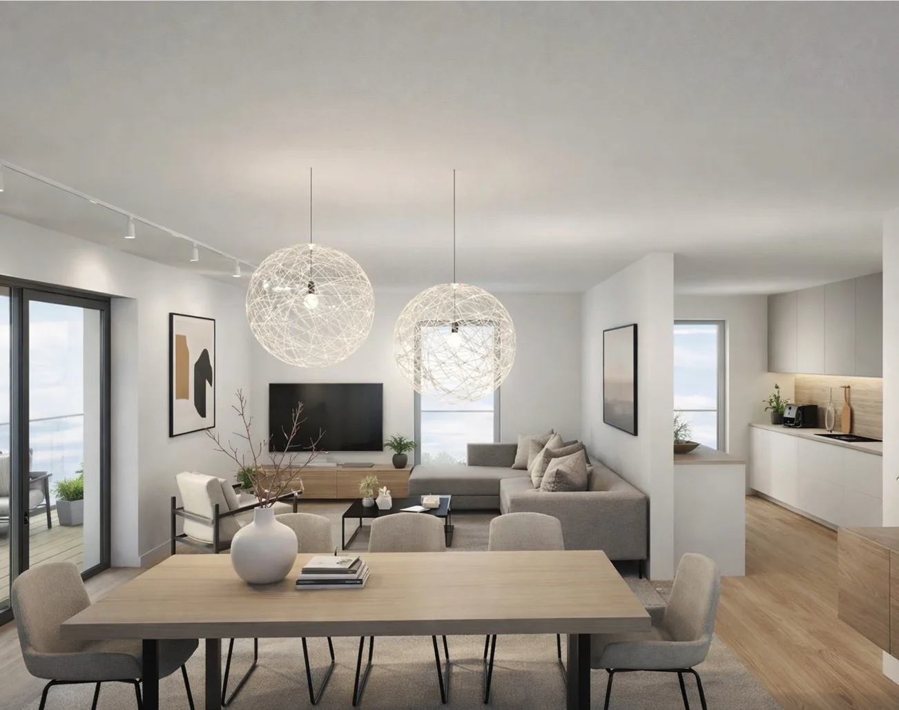 Komfort-Wohnung im Baugebiet Seeblick, Visualisierung